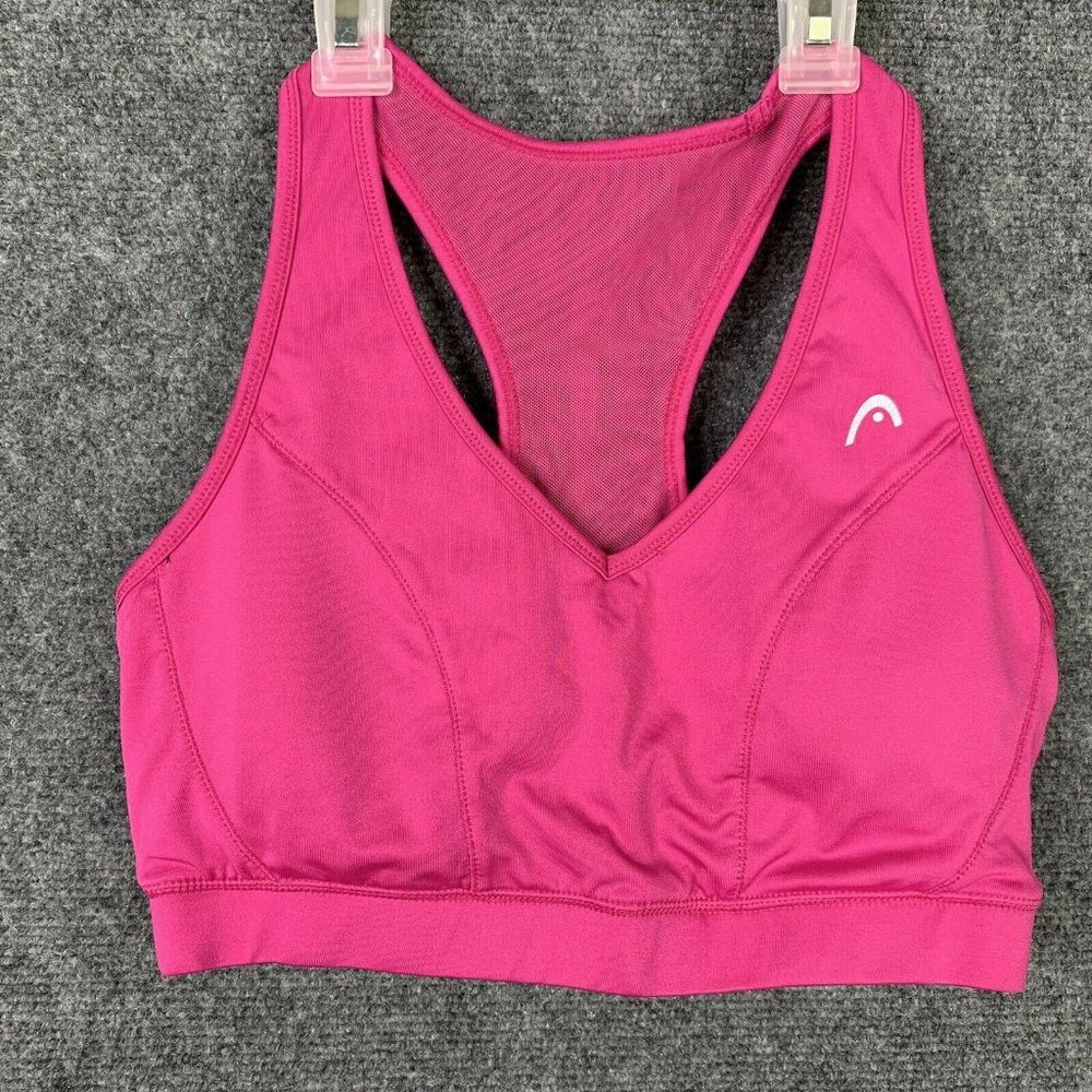Head Sports Bra Running Yoga Pink Racer Back Women S Removable Bra Pads